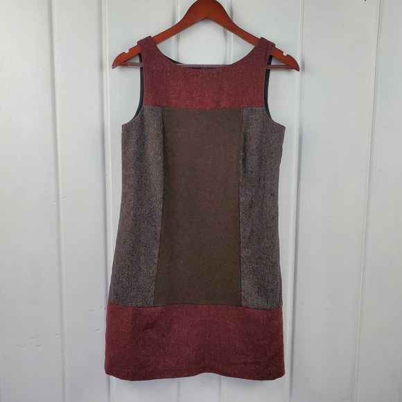 Bailey 44 Dresses & Skirts - Bailey 44 Wool Blend Color Block Gray Rust Sleeveless Shift Mini Dress Sz Small